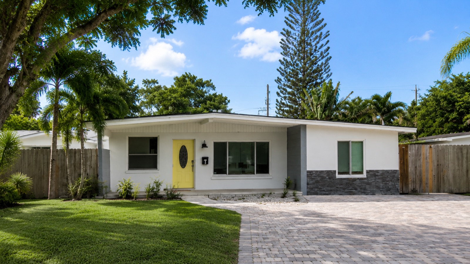The Warriors Landing house exterior in the Azalea Park neighborhood of St. Petersburg, Florida