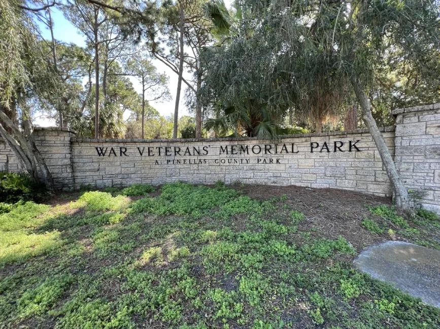 Bay Pines VA Healthcare System entrance sign near St. Petersburg, Florida