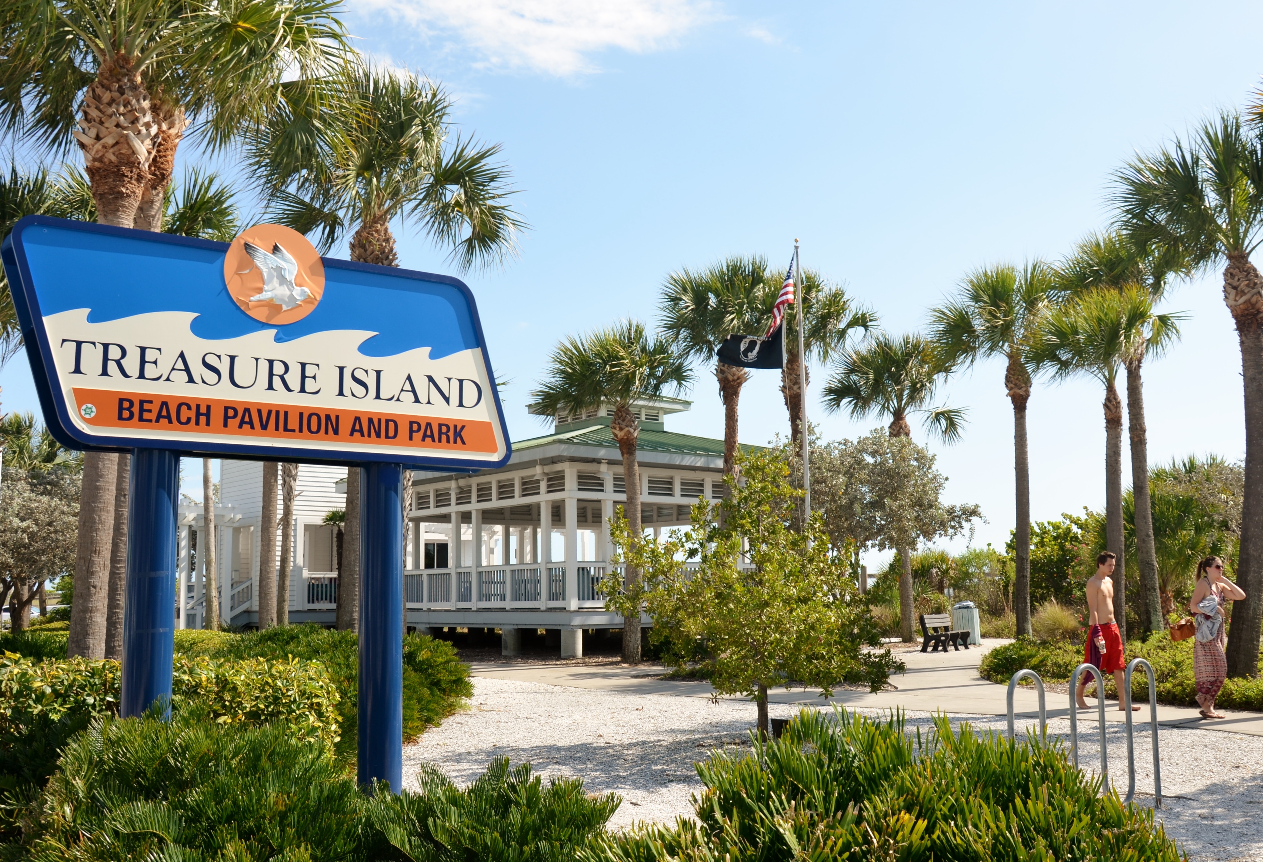 Treasure Island Beach Pavilion and Park near St. Petersburg, Florida